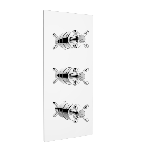 Bristan N2 SHC3STP C 1901 Recessed Thermostatic Dual Control Shower Valve with Integral Twin Stopcocks Chrome
