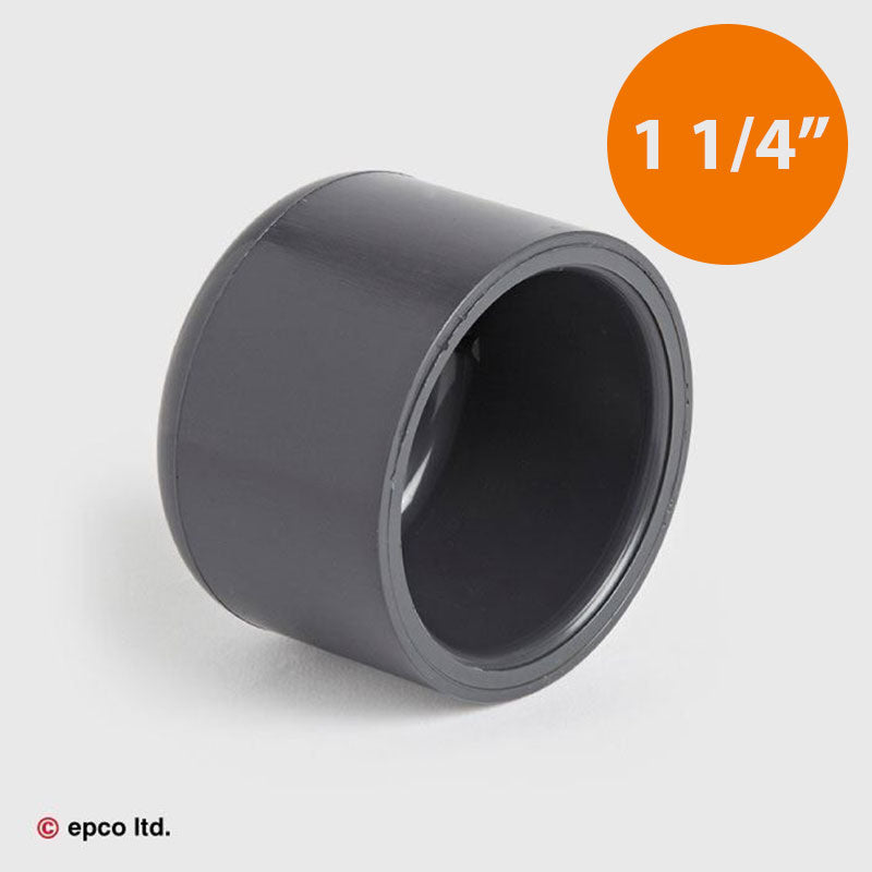 1 1/4" U-PVC Plain Cap
