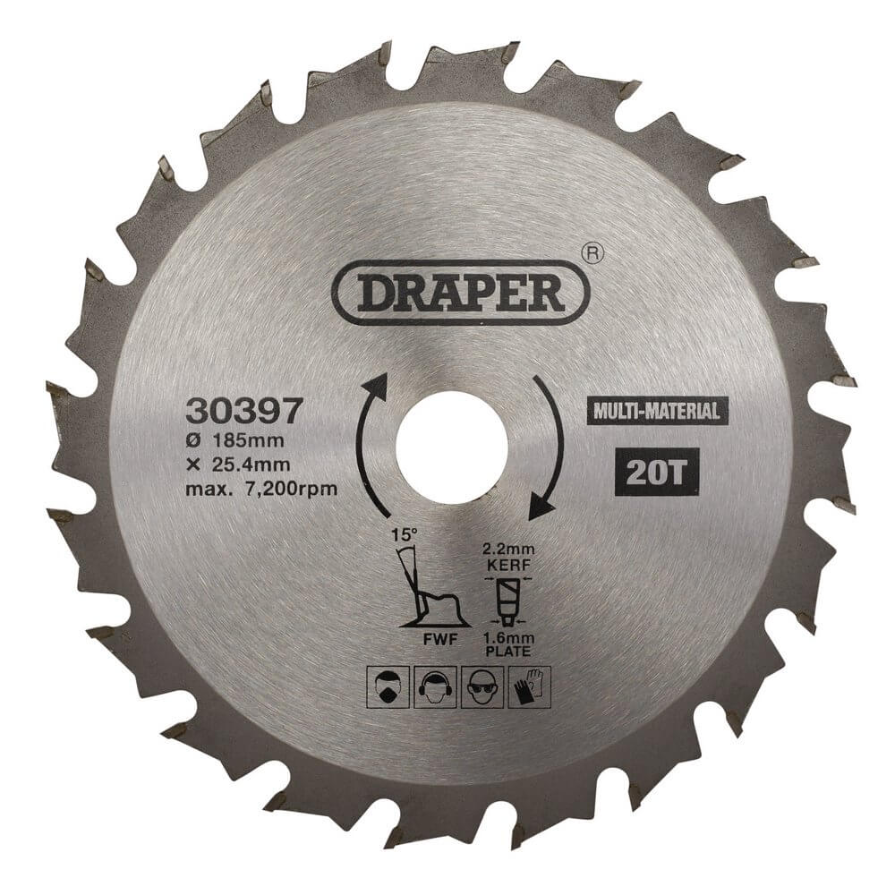 30397 Tct Multi-Purpose Circular Saw Blade 185 X 25.4Mm 20T each