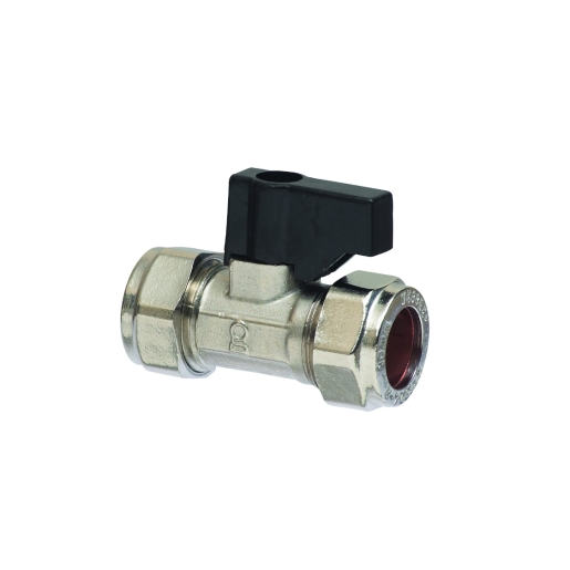 15mm Hand Operated Straight Isolating Valve Chrome