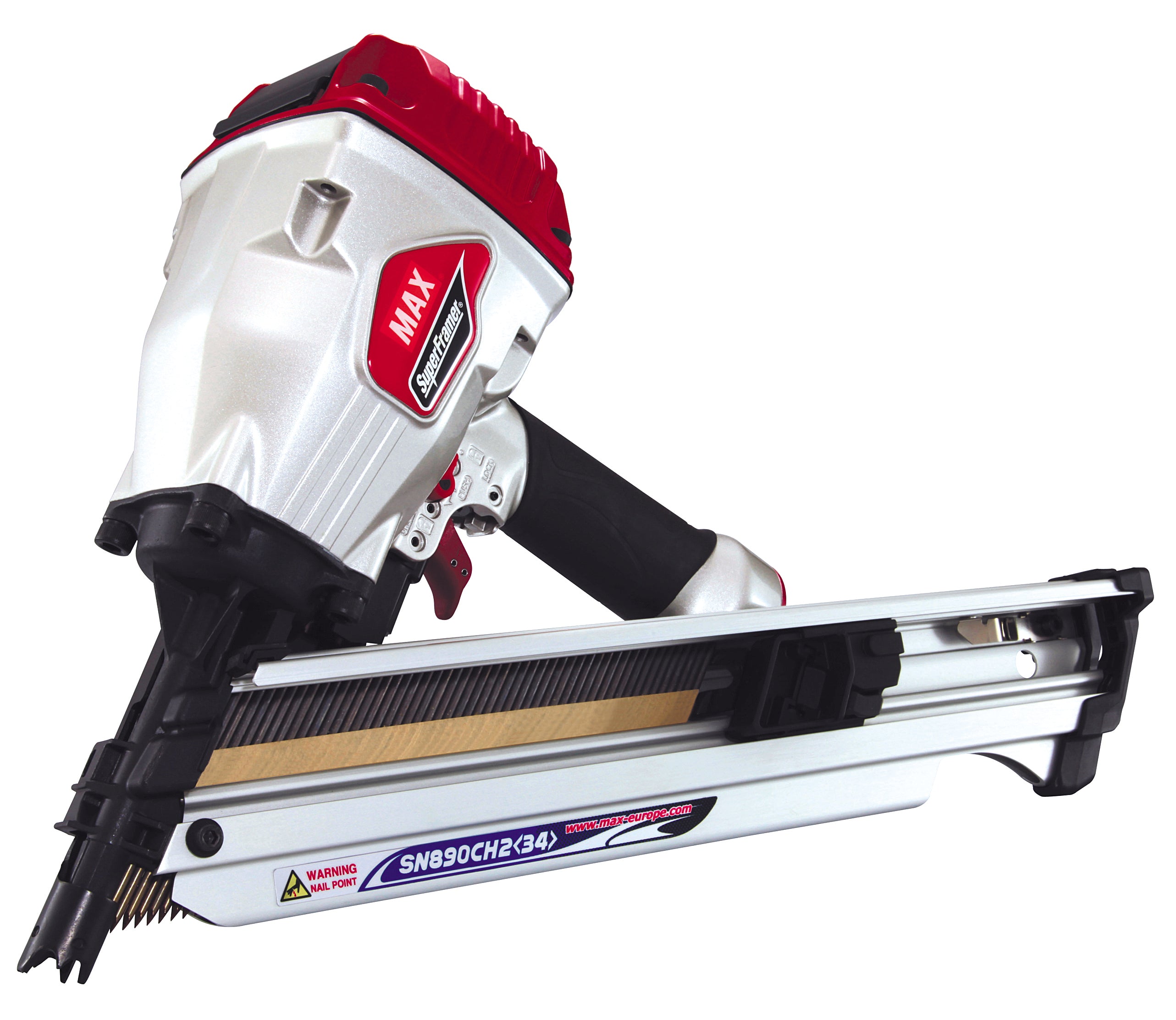 MAX SN890CH2 34 Degree Paper Collation Air Strip Nailer - 50-90mm