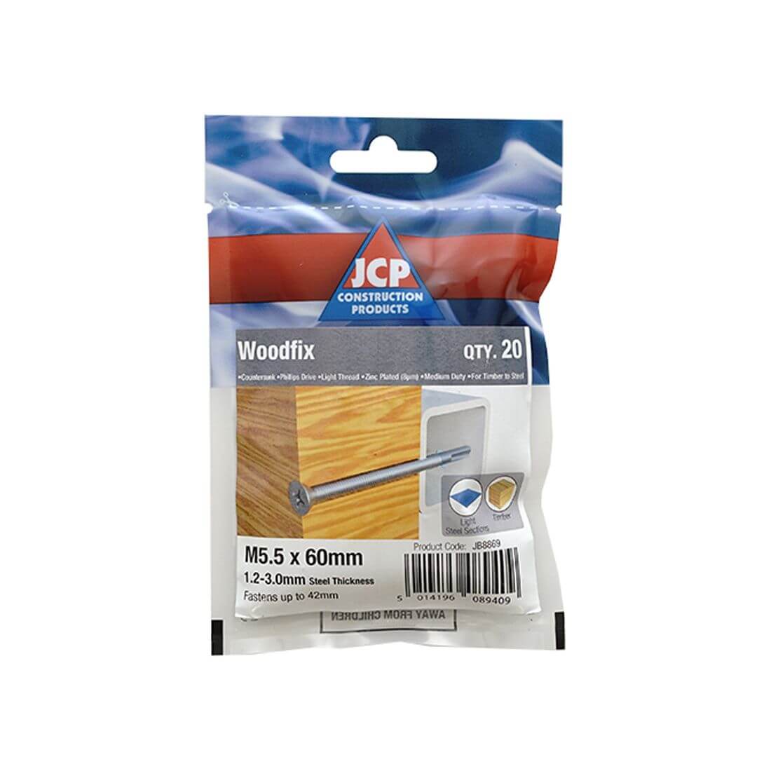 Woodfix Self-Drilling Screws Light Section DIN 7504P BZP
