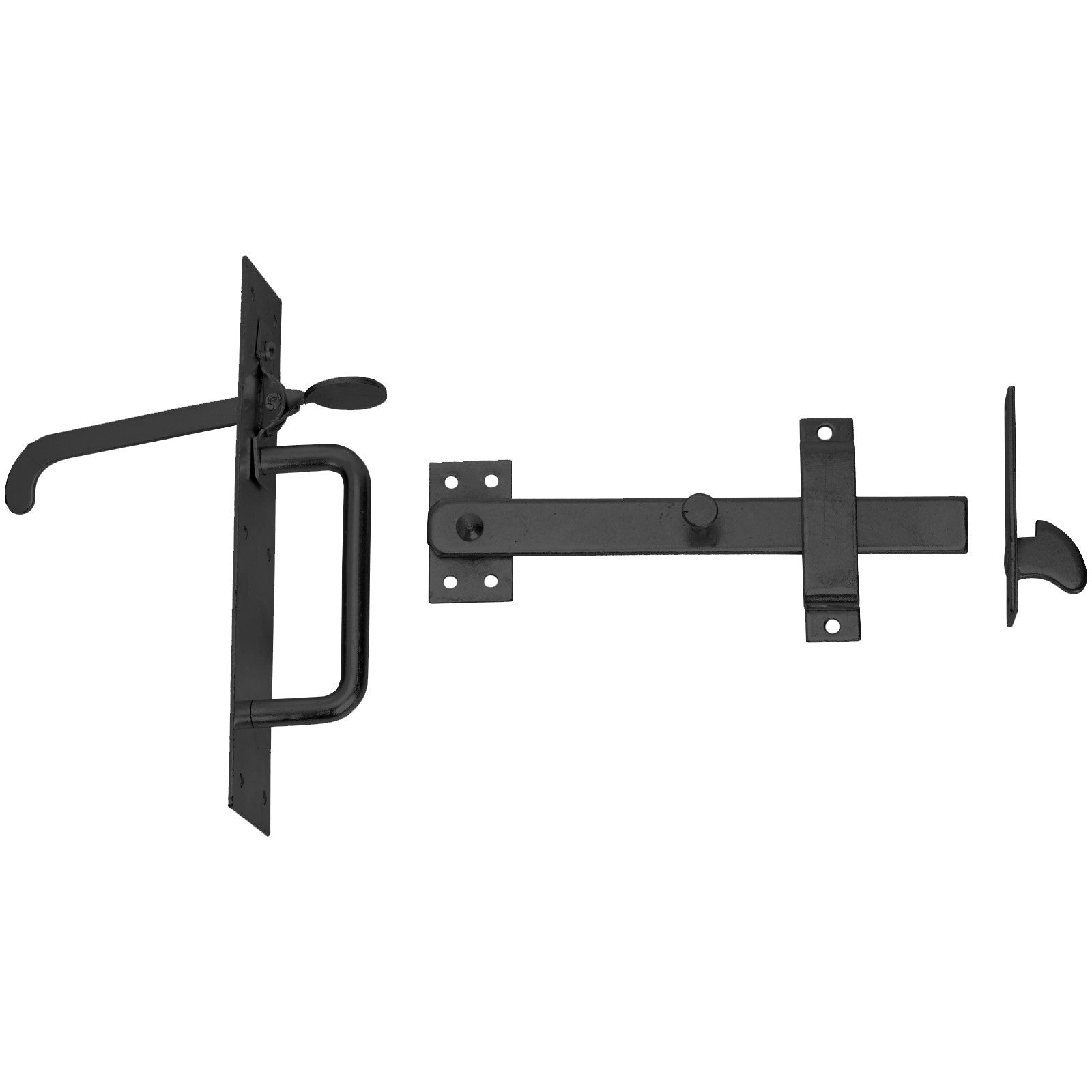 Heavy Long Thumb Suffolk Latch 108mm - Black