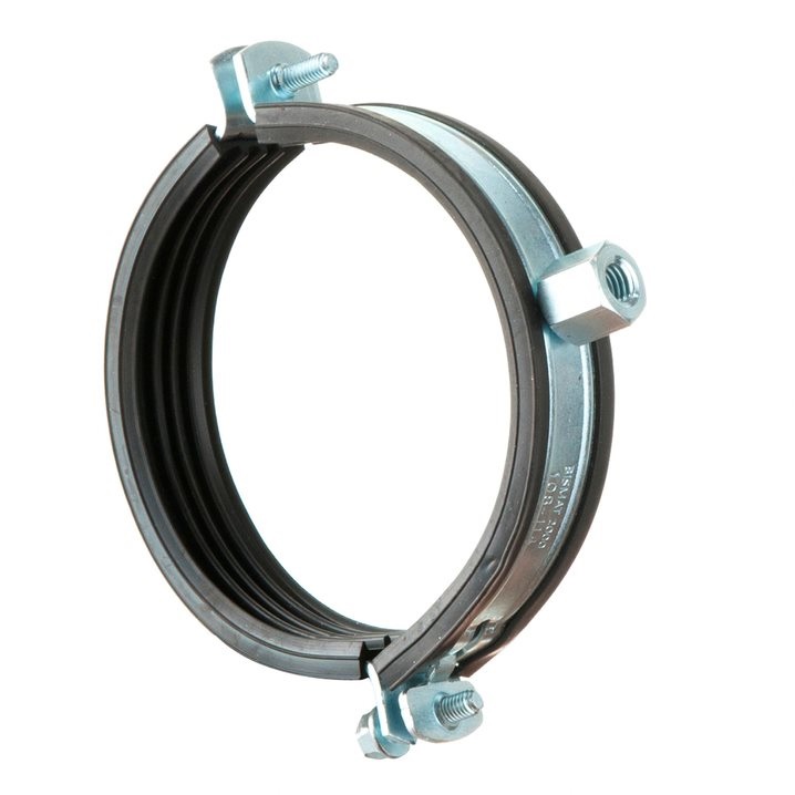 Cast Iron Soil Zinc Plated Rubber Lined Bismat Bracket - 50mm