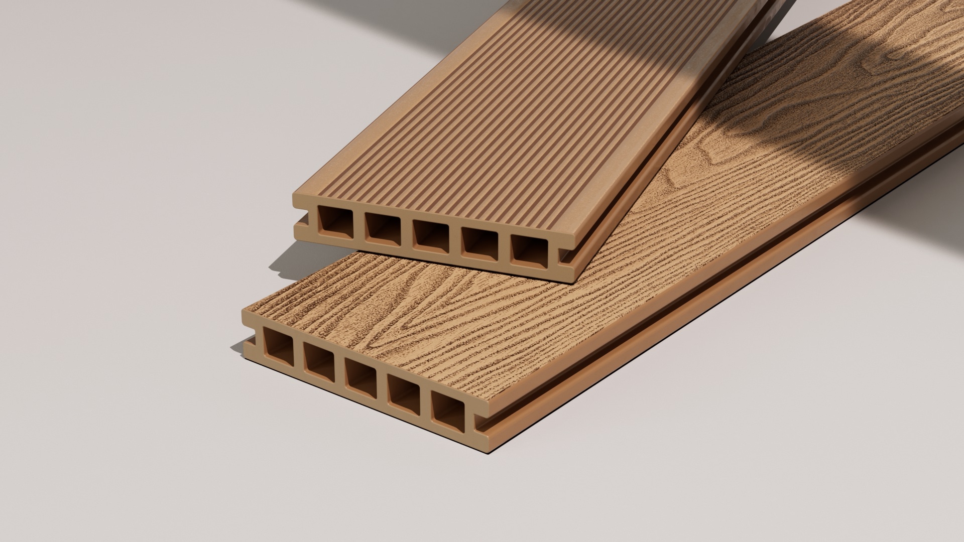 2.4m Teak – Brown Composite Decking – HR Dek 140