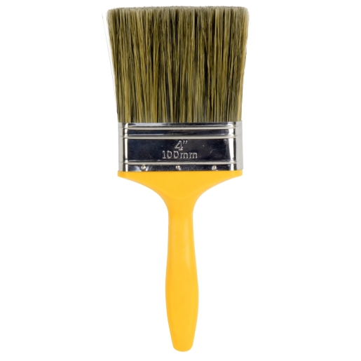 4Trade Yellow Synthetic Plastic Masonry Brush, 4in
