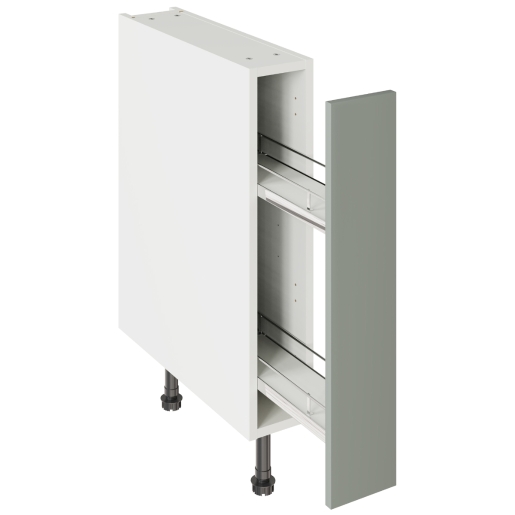 Flatpack 150 Base Kitchen Cabinet Pull-Out Slab Supermatt Agave Green