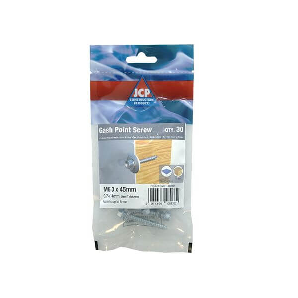 Metalfix Gash Point Self-Drilling Screws 16mm Washer BZP