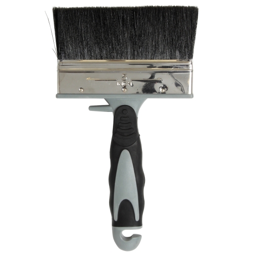 4Trade Black & Silver Polypropylene Shed & Fence Brush, 128mm