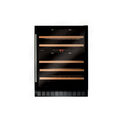 CDA 600mm Freestanding / Under Counter Wine Cooler Black - FWC604BL