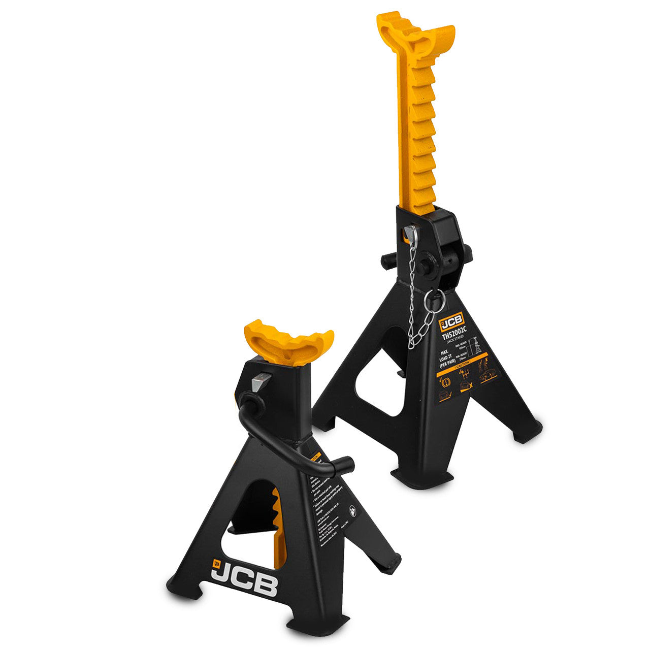 JCB 2 Tonne Automotive Ratchet Axle Stand Set | JCB-TH52002C