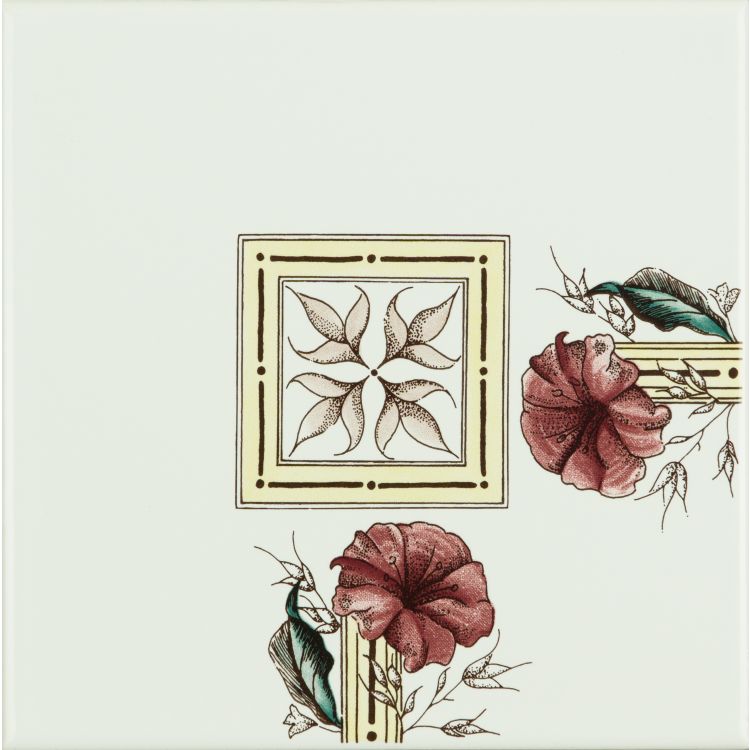 Original Style Artworks Flower and Foliage Corner On Brilliant White