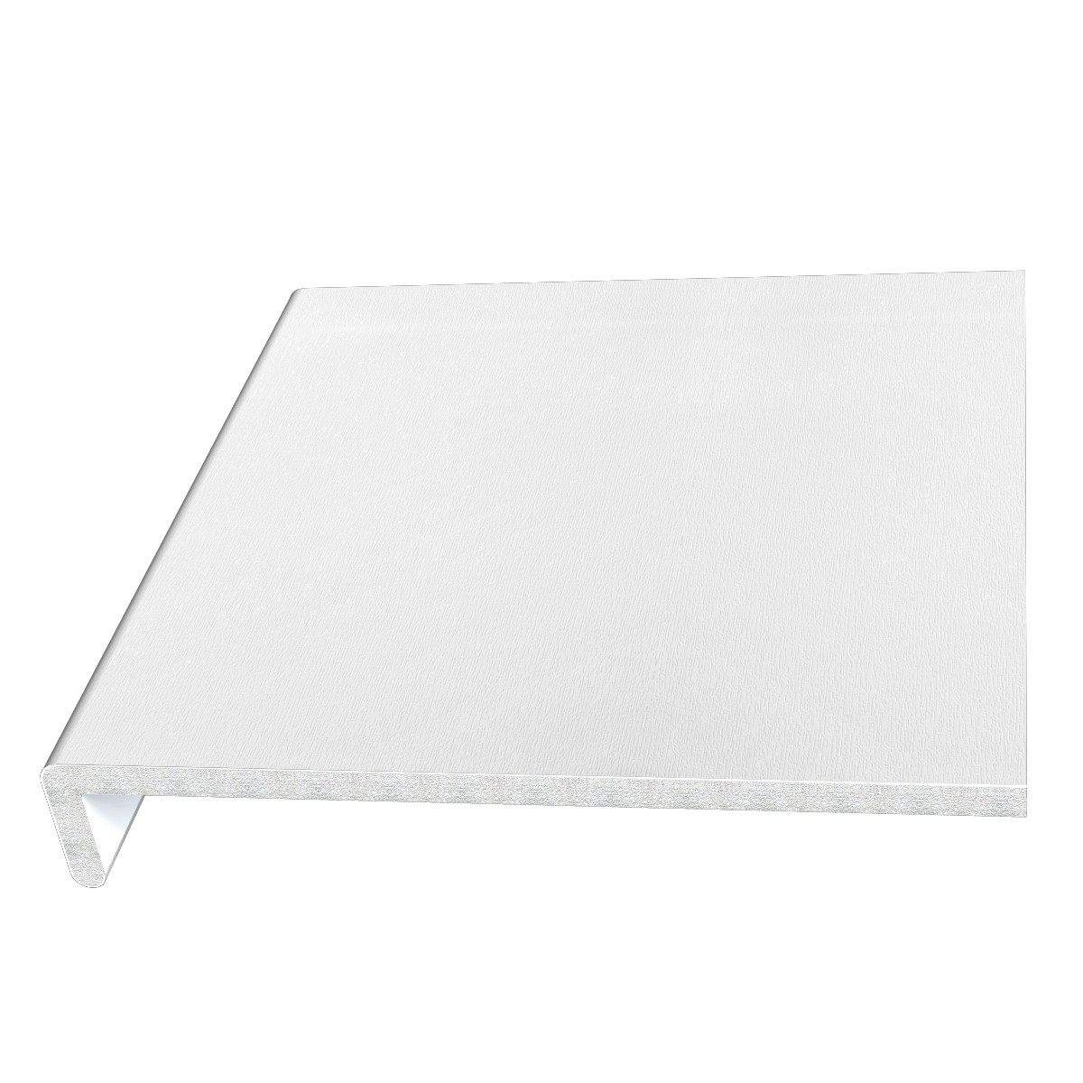 300mm White Woodgrain Fascia Capping Board - 10mm x 5mtr - Pack of 2