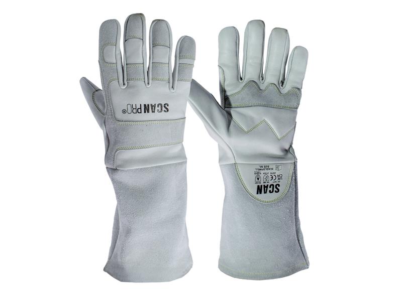 Scan Premium Leather Welding Gloves - L (Size 9)