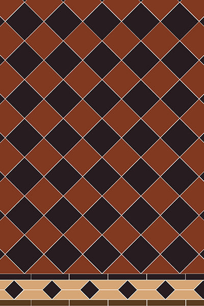 Original Style Victorian Oxford Red and Black Pattern