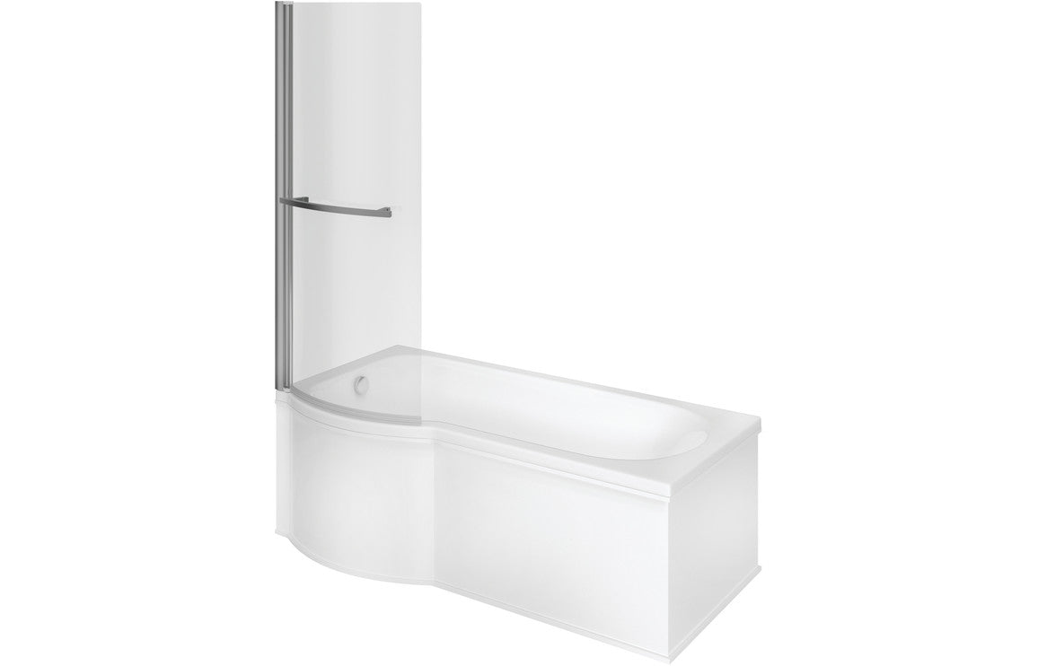 P Shape SUPERCAST Shower Bath, Panel & Screen