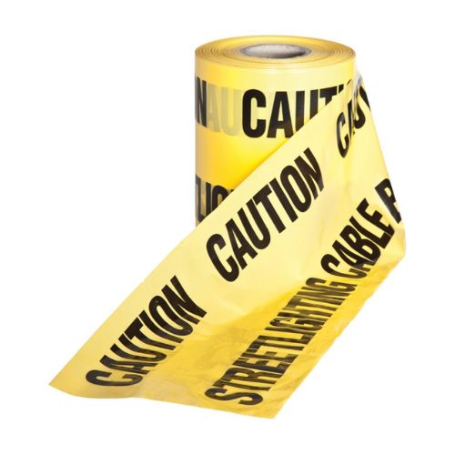Underground Warning Tape - Street Lighting Cable 150mm x 365mtr