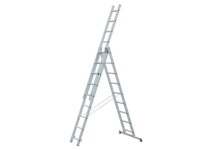 Zarges 48981 Light Trade Combination Ladder 3-Part 3 X 8 Rungs