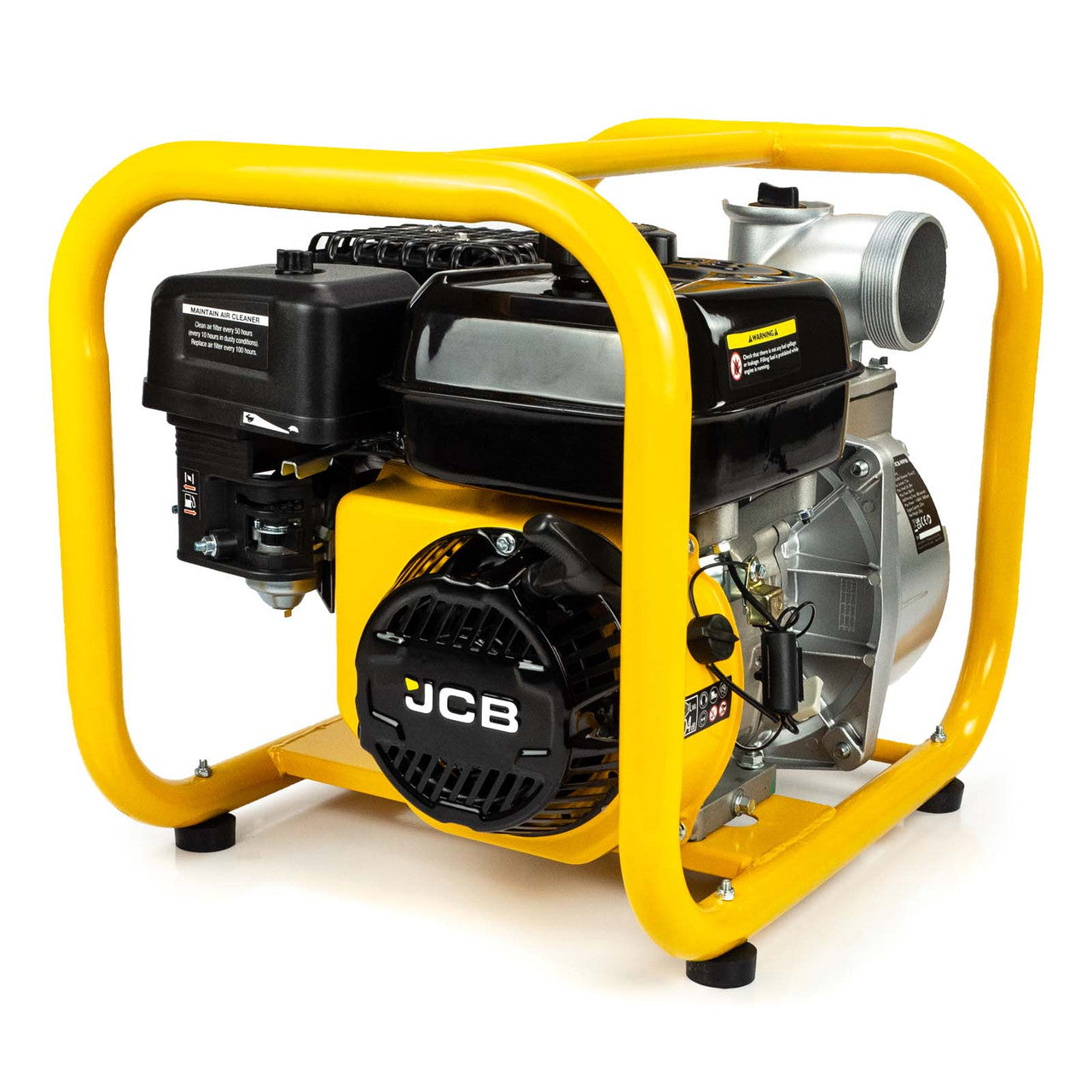 JCB 80mm 3’’ / 75mm Professional Petrol Water Pump, 966L/min, 7.5hp, 224cc, 4-Stroke | JCB-WP80