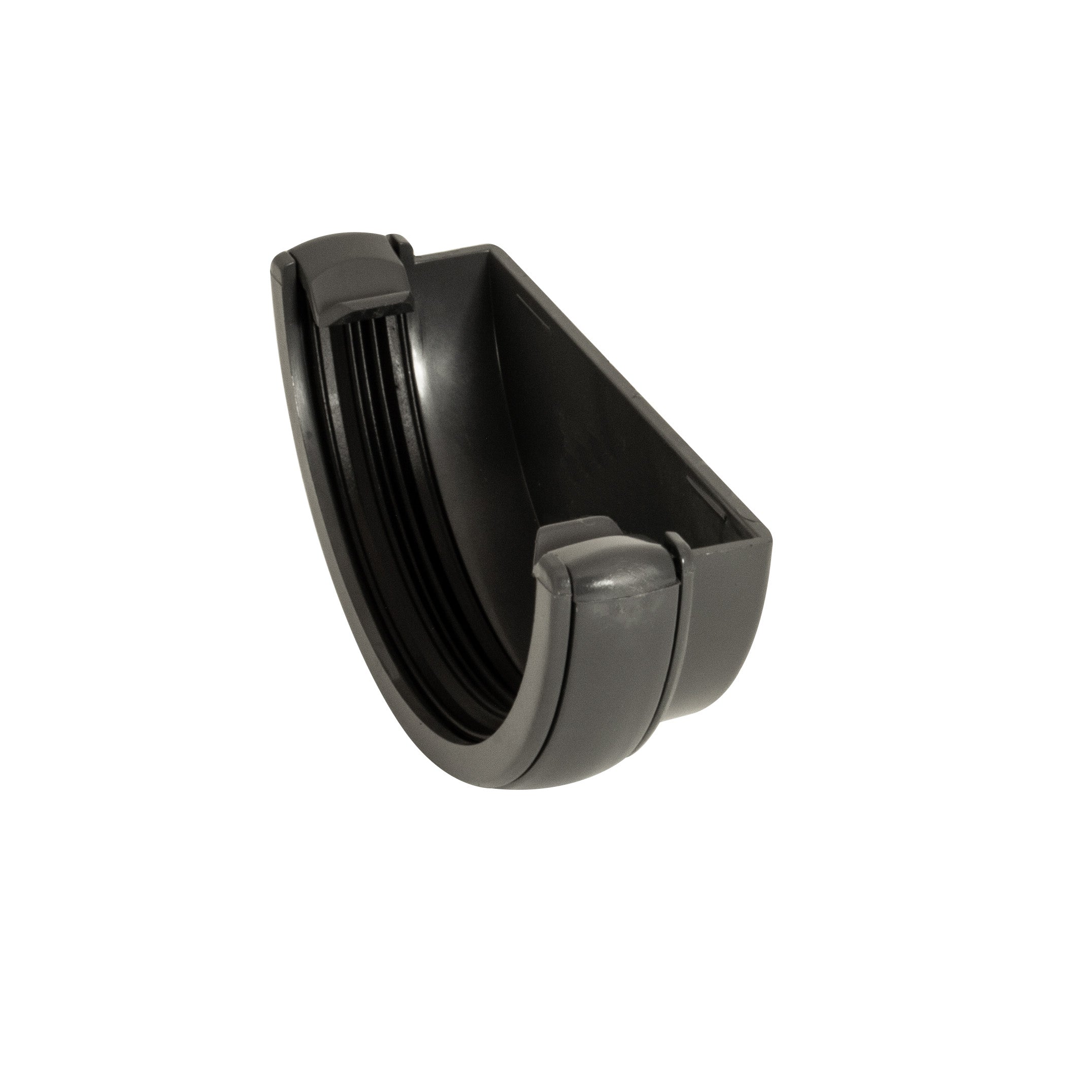 Half Round External Stopend Anthracite Grey