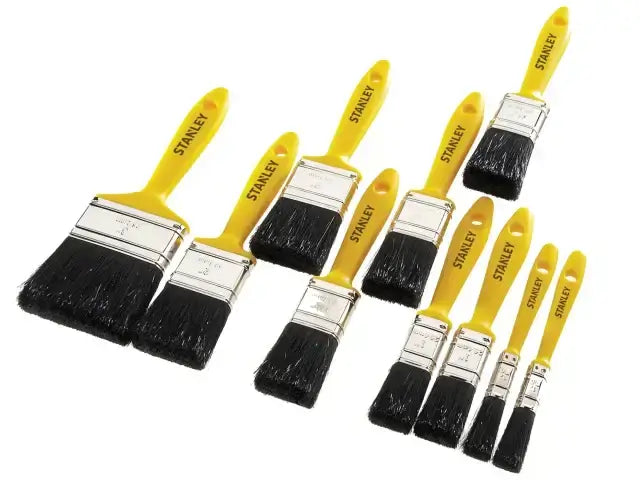 Hobby Paint Brush Set of 10 12(2) 25(2) 38(3) 50(2) & 75mm