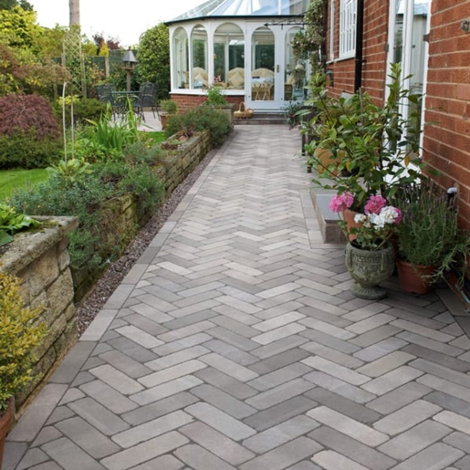Marshalls Alvanley Pavers Natural Stone Paving Silver Blend 305 x 105mm