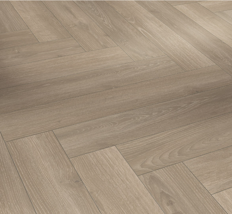 Oak Skyline Pearl Grey Herringbone Laminate Flooring - Trendtime 3