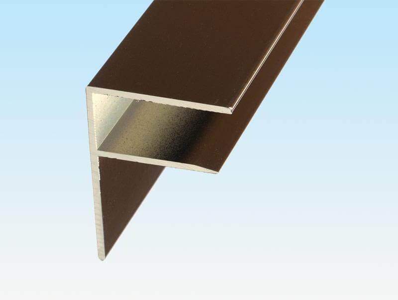 PolyX Aluminium F Section - 35mm x 4mtr Brown