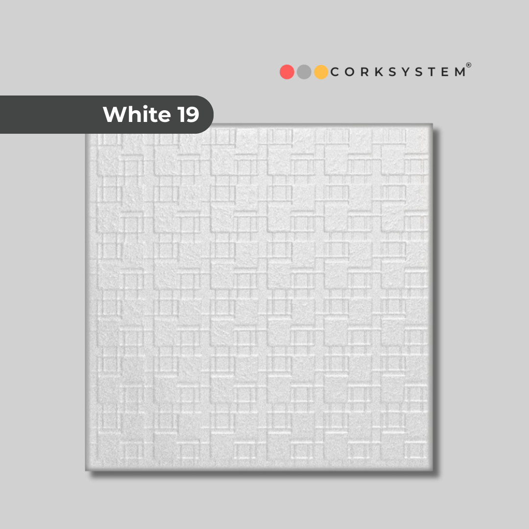 White 19: Decorative Ceiling & Wall Panels - 2m2 (21.52 sqft) - 8 Panels