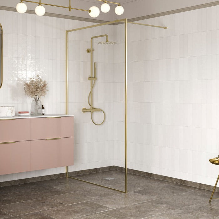 Capital Wet Room Panel 900mm - Brushed Brass