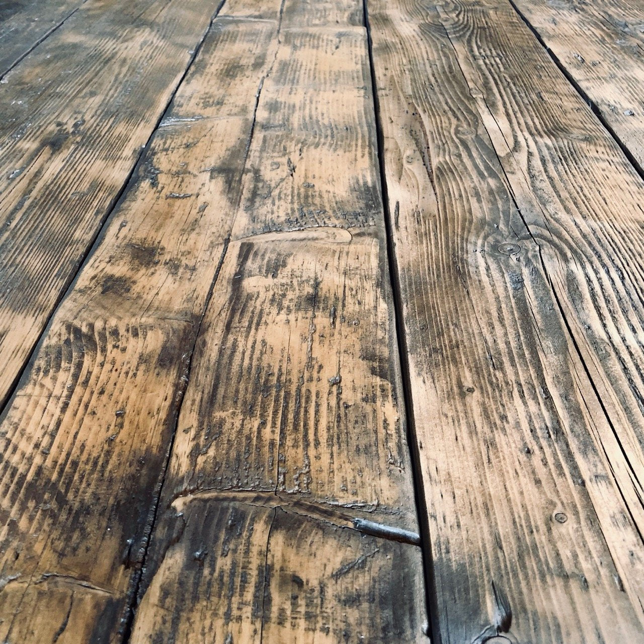 Sample of Factory Natural Reclaimed Floorboards