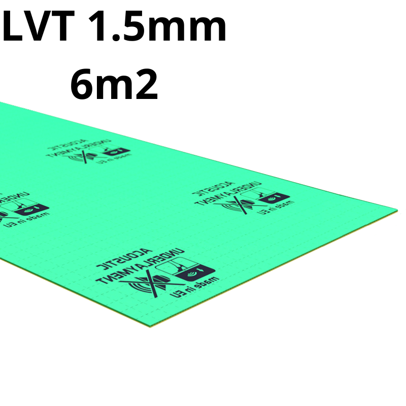 Professional LVT Underlay 1.5mm - 6m2 (64.58 sqft) to 42m2 (452.08 sqft) - High Density - Premium Quality