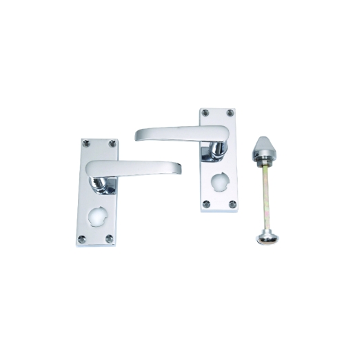 4trade Victorian Bathroom Lock Handle Chrome