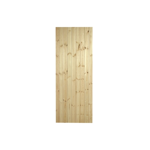 Brown Pine Redwood Ledged Braced Door, 1981x838x40mm
