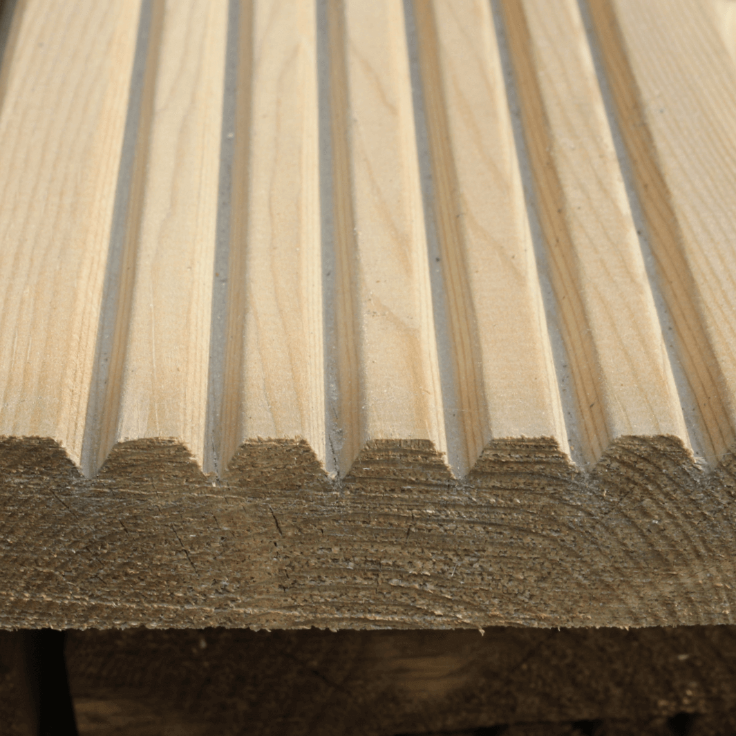 Timber Decking Boards 125mm Wide x 28mm Thick