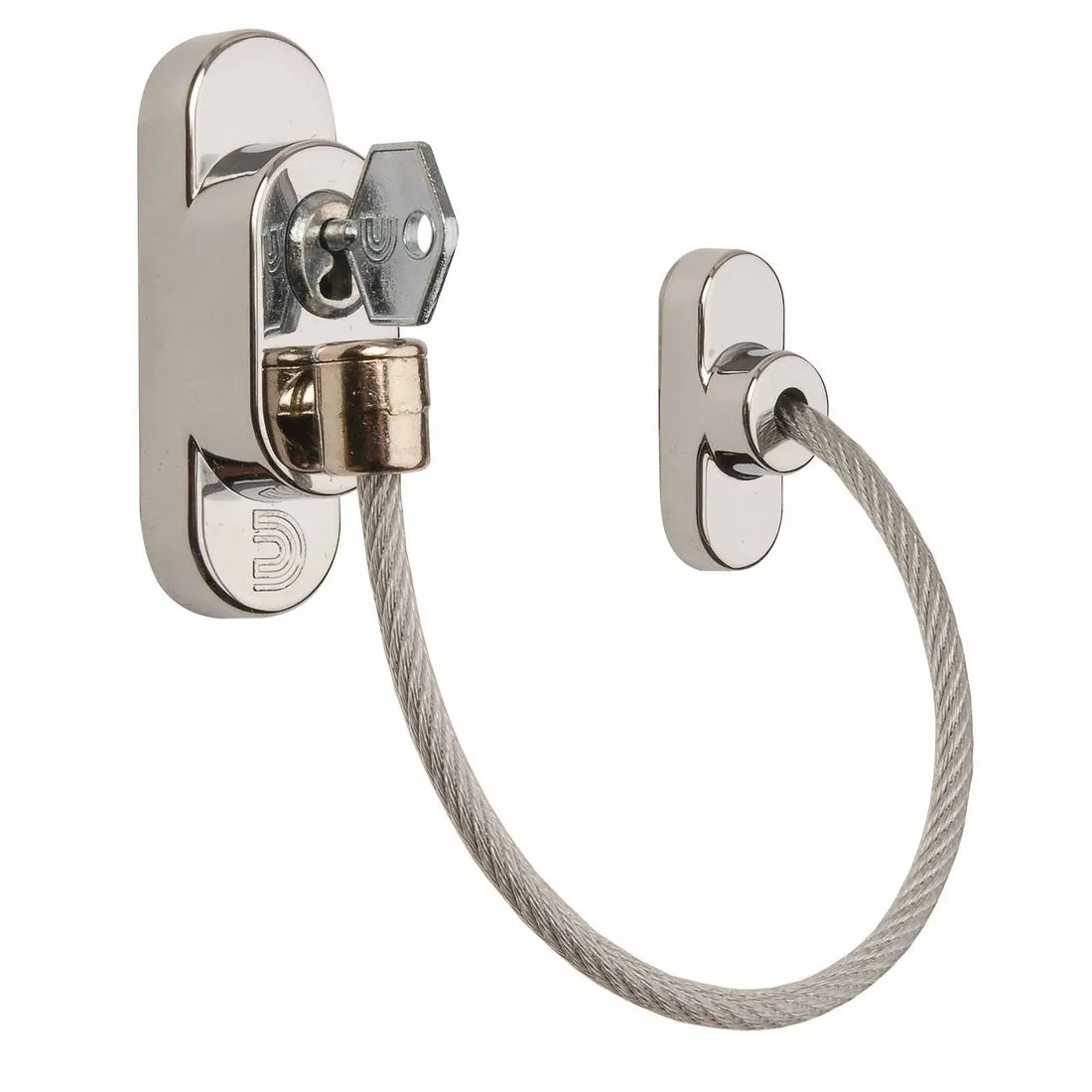 Door+Window Cable Restrictor Polished Chrome