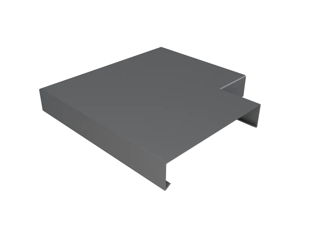Aluminium Coping for 241-300mm Wall - 135 Degree Angle - 360mm Anthracite Grey (7016 Matt)