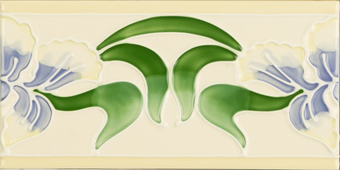 Original Style Artworks Madonna Tube-Lined Border Tile on County White