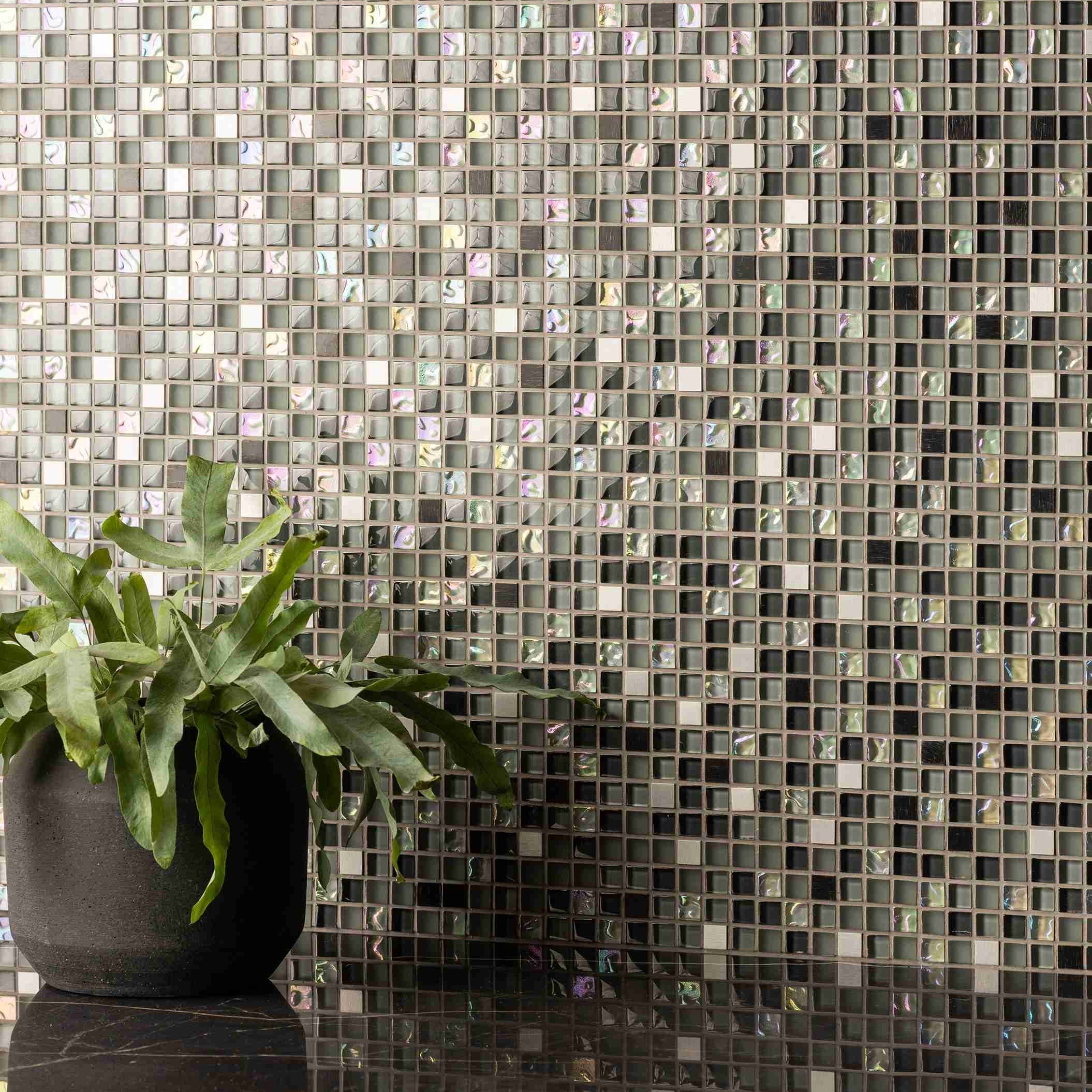 Original Style Mosaics Kandahar Earth And Fire Mixed Mosaic Tile 30x30cm
