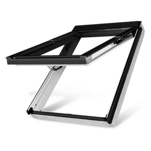 Acrylic Coated Top Hung Roof Window - 550mm x 980mm Triple Glazed White