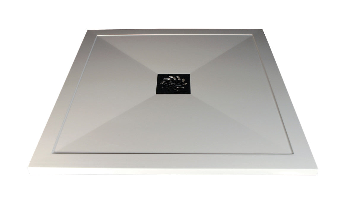 Ultra-Slim Anti Slip Square Shower Tray & Waste