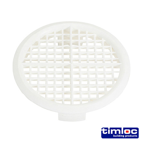 Timloc LOC1140 Push-In Soffit Vent - White - 1140 70.0 Box 10