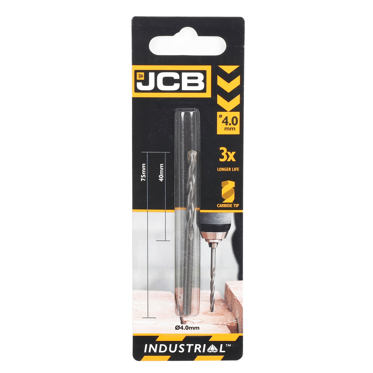 JCB 4 x 75mm Masonry Drill Bit | 5055803301699