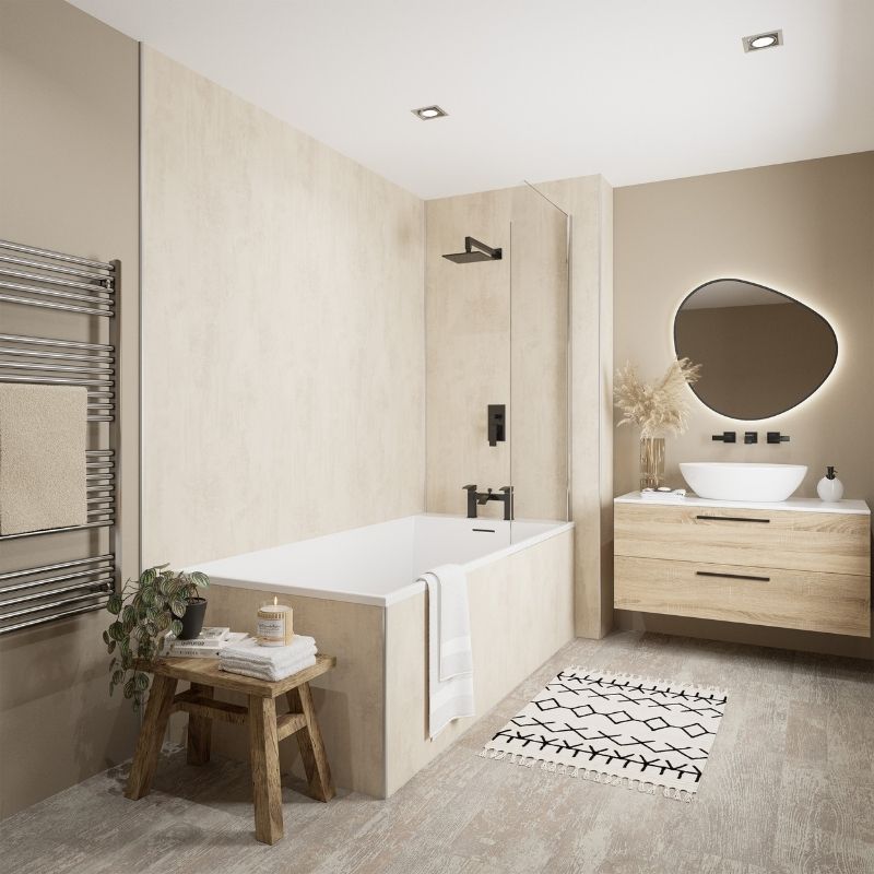 Laminate Wall Panel Square Edge - 900mm x 2420mm x 11mm Venetian Plaster