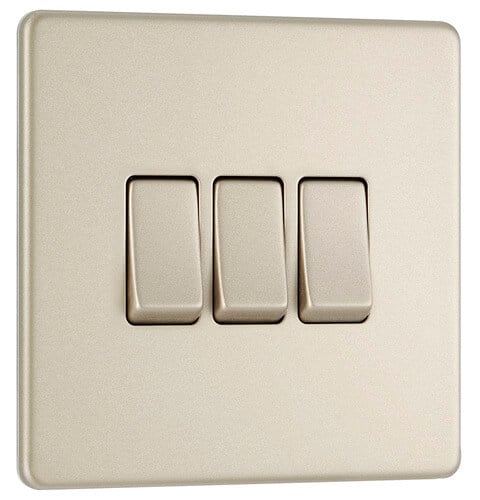 Evolve Matt Black (Black) Single Intermediate Light Switch 20A 16Ax PCDMB13B-01