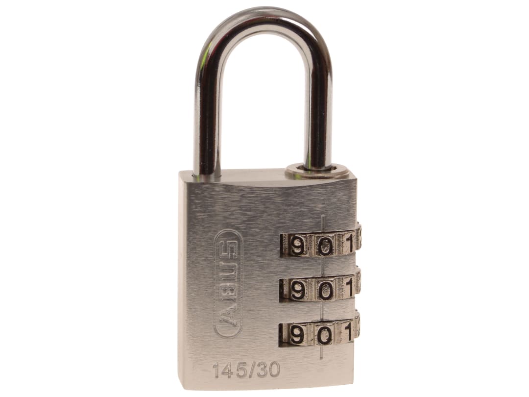 ABUS Mechanical 145/30 30mm Aluminium Combination Padlock Silver 46583 10046583-01