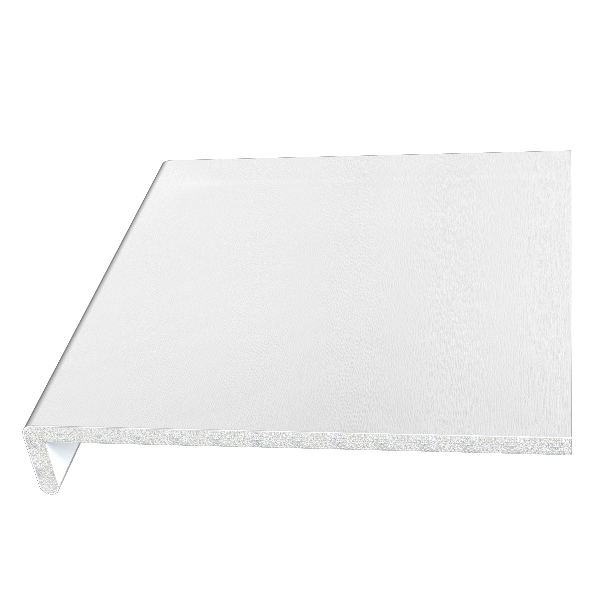 200mm White Woodgrain Fascia Capping Board - 10mm x 5mtr - Pack of 2