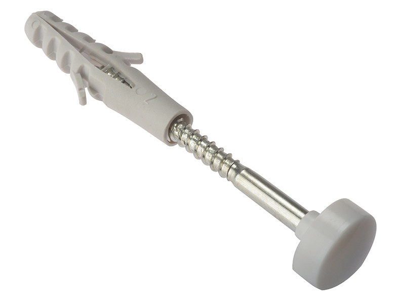 Forgefix WCFK680 W.c. Fixing Kit White Cap M6 X 80Mm (1 Pair)