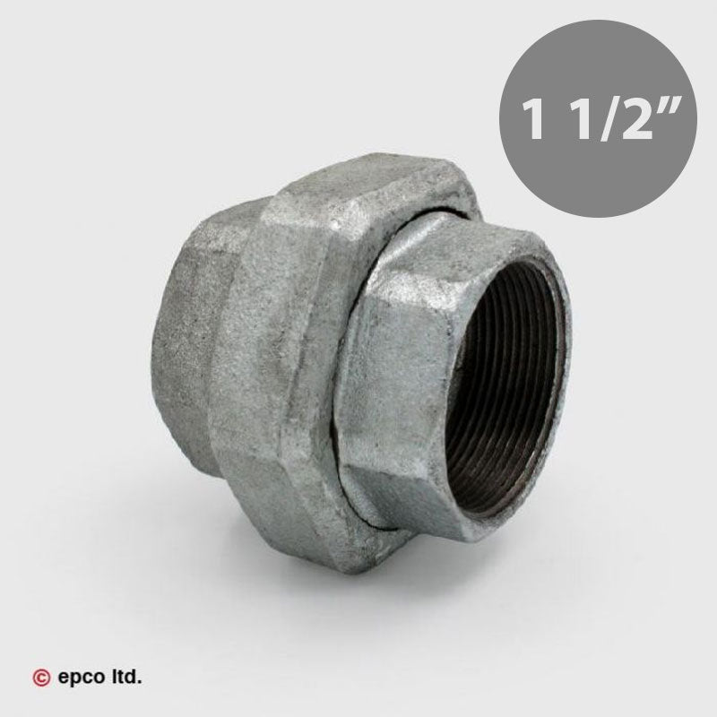 1 1/2" Galvanised Malleable Iron Union