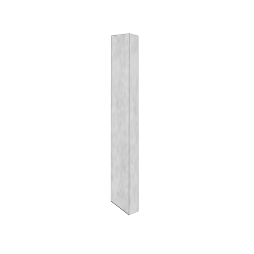 Zinc Fascia L Profile Stop End - 300mm